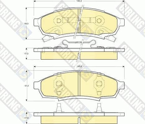 Girling 6140149 - Гальмівні колодки, дискові гальма autozip.com.ua