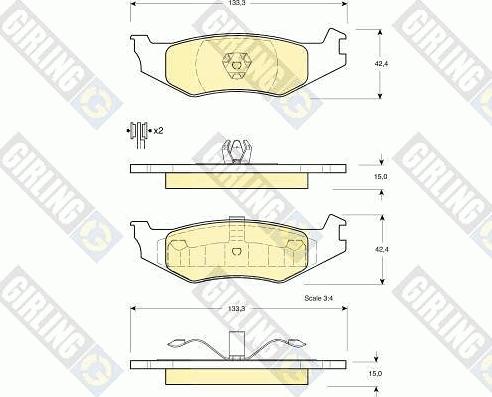 Girling 6140125 - Гальмівні колодки, дискові гальма autozip.com.ua