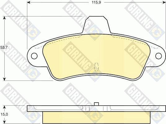 Girling 6140843 - Гальмівні колодки, дискові гальма autozip.com.ua