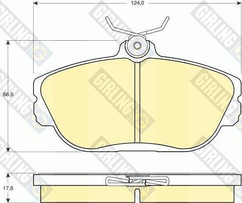 Girling 6140331 - Гальмівні колодки, дискові гальма autozip.com.ua