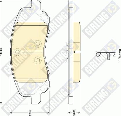 Girling 6141419 - Гальмівні колодки, дискові гальма autozip.com.ua