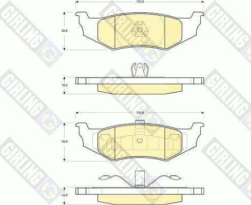 Girling 6141195 - Гальмівні колодки, дискові гальма autozip.com.ua