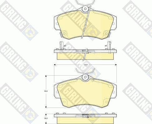 Girling 6141181 - Гальмівні колодки, дискові гальма autozip.com.ua