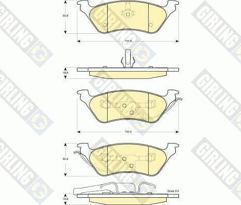 Girling 6141305 - Гальмівні колодки, дискові гальма autozip.com.ua