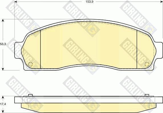 Girling 6141319 - Гальмівні колодки, дискові гальма autozip.com.ua