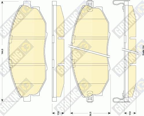 Girling 6141799 - Гальмівні колодки, дискові гальма autozip.com.ua