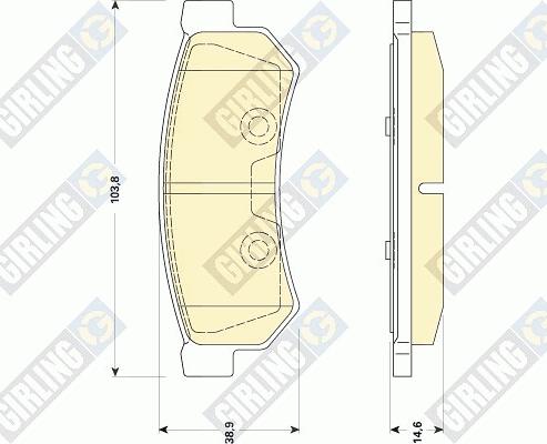 Girling 6141789 - Гальмівні колодки, дискові гальма autozip.com.ua