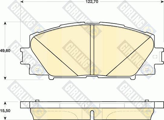 Girling 6141739 - Гальмівні колодки, дискові гальма autozip.com.ua