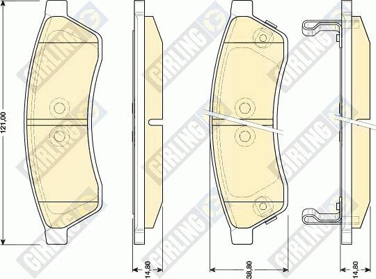 Girling 6141729 - Гальмівні колодки, дискові гальма autozip.com.ua