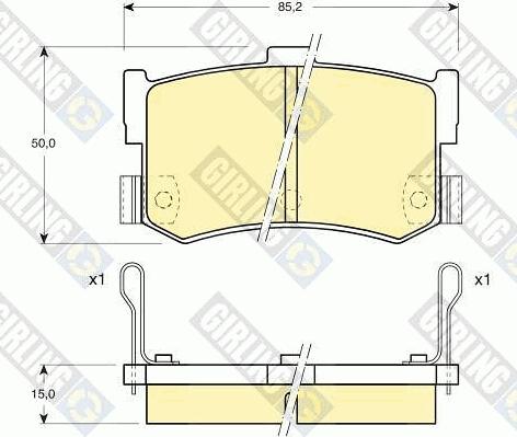 Girling 6109949 - Гальмівні колодки, дискові гальма autozip.com.ua