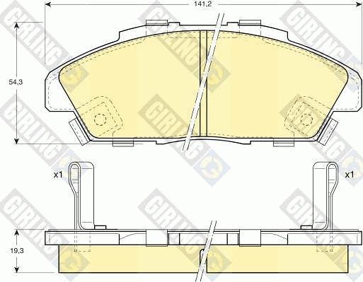 Girling 6109969 - Гальмівні колодки, дискові гальма autozip.com.ua