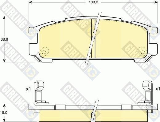 Girling 6109909 - Гальмівні колодки, дискові гальма autozip.com.ua