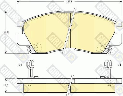 Girling 6109989 - Гальмівні колодки, дискові гальма autozip.com.ua