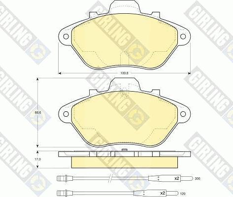 Girling 6109563 - Гальмівні колодки, дискові гальма autozip.com.ua