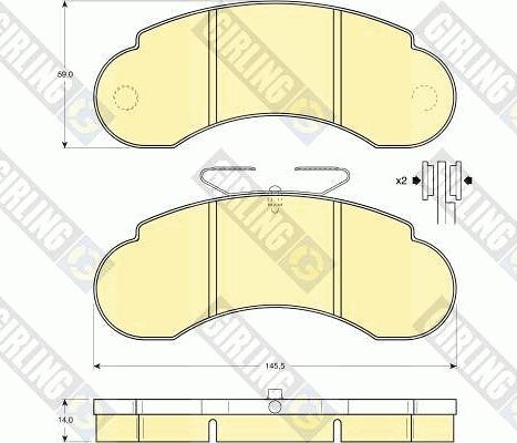 Girling 6109503 - Гальмівні колодки, дискові гальма autozip.com.ua