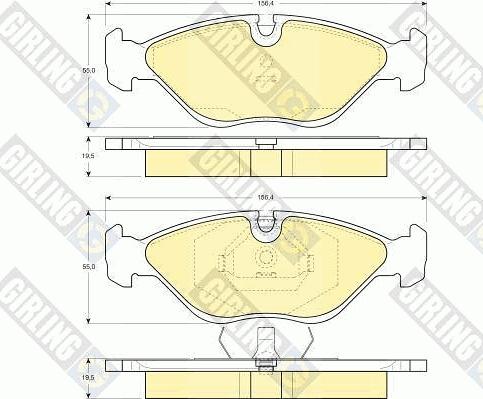 Girling 6109692 - Гальмівні колодки, дискові гальма autozip.com.ua