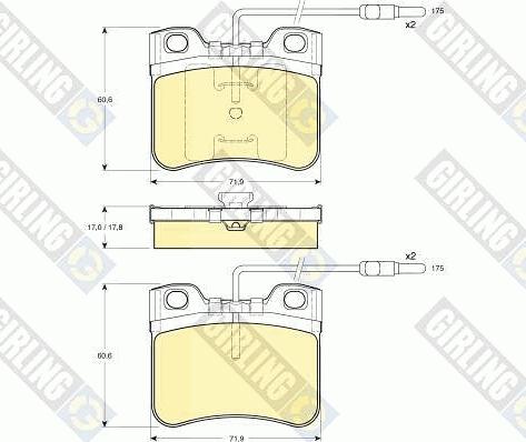 Girling 6109062 - Гальмівні колодки, дискові гальма autozip.com.ua