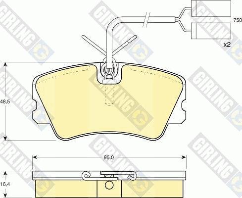 Girling 6109001 - Гальмівні колодки, дискові гальма autozip.com.ua