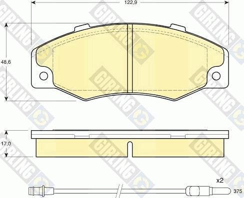 Girling 6109033 - Гальмівні колодки, дискові гальма autozip.com.ua