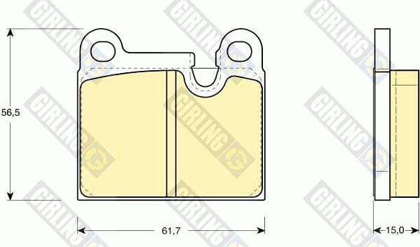 Girling 6109192 - Гальмівні колодки, дискові гальма autozip.com.ua