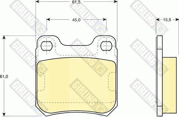 Girling 6109152 - Гальмівні колодки, дискові гальма autozip.com.ua