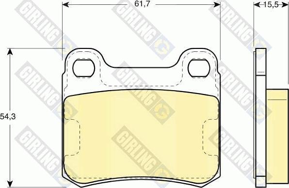 Girling 6109112 - Гальмівні колодки, дискові гальма autozip.com.ua