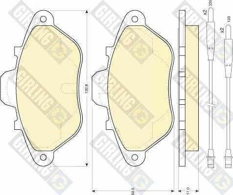 Girling 6109843 - Гальмівні колодки, дискові гальма autozip.com.ua