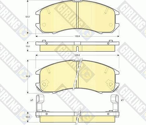 Girling 6109819 - Гальмівні колодки, дискові гальма autozip.com.ua