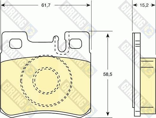 Girling 6109872 - Гальмівні колодки, дискові гальма autozip.com.ua