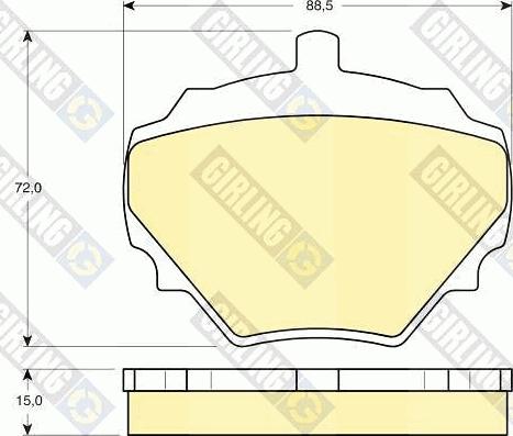 Girling 6109746 - Гальмівні колодки, дискові гальма autozip.com.ua