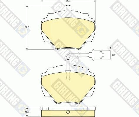 Girling 6109766 - Гальмівні колодки, дискові гальма autozip.com.ua