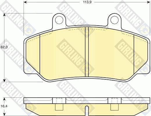 Girling 6109703 - Гальмівні колодки, дискові гальма autozip.com.ua