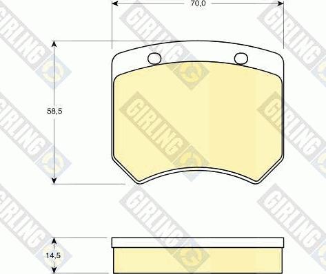 Girling 6109736 - Гальмівні колодки, дискові гальма autozip.com.ua