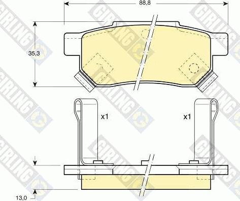 Girling 6104999 - Гальмівні колодки, дискові гальма autozip.com.ua