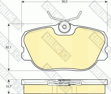 Girling 6104931 - Гальмівні колодки, дискові гальма autozip.com.ua