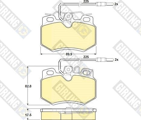 Girling 6104461 - Гальмівні колодки, дискові гальма autozip.com.ua