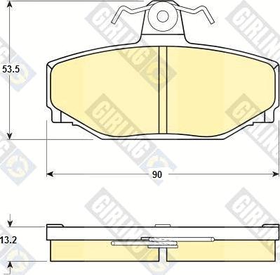 Girling 6104421 - Гальмівні колодки, дискові гальма autozip.com.ua