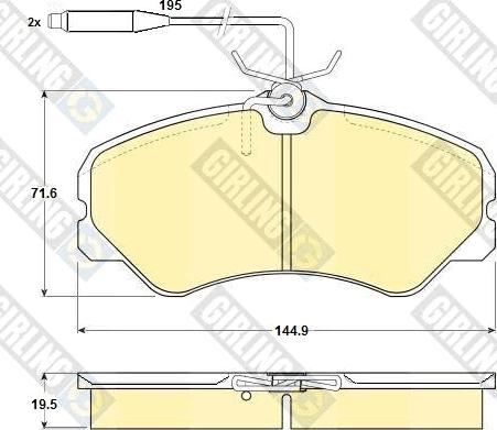 Girling 6104471 - Гальмівні колодки, дискові гальма autozip.com.ua