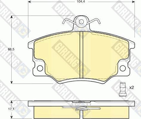 Girling 6104581 - Гальмівні колодки, дискові гальма autozip.com.ua