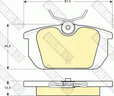 Girling 6104661 - Гальмівні колодки, дискові гальма autozip.com.ua