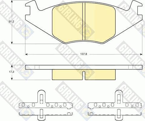 Girling 6104635 - Гальмівні колодки, дискові гальма autozip.com.ua