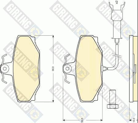 Girling 6104621 - Гальмівні колодки, дискові гальма autozip.com.ua