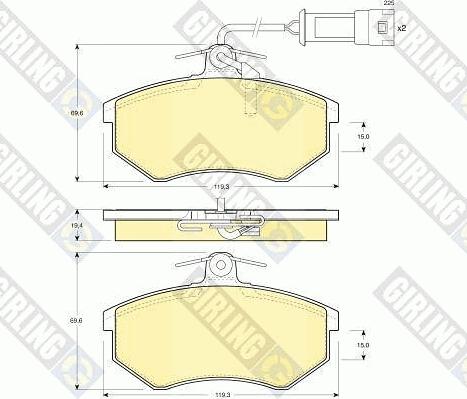 Girling 6104041 - Гальмівні колодки, дискові гальма autozip.com.ua