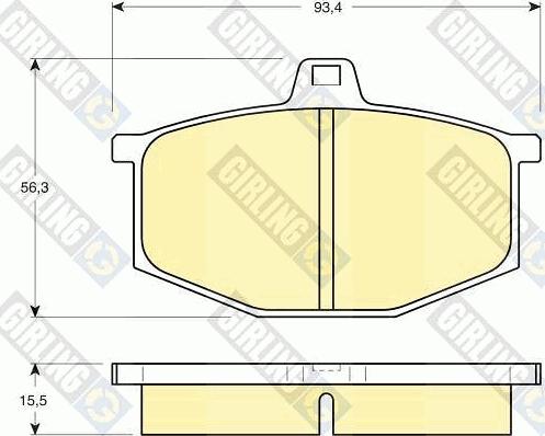 Girling 6104051 - Гальмівні колодки, дискові гальма autozip.com.ua