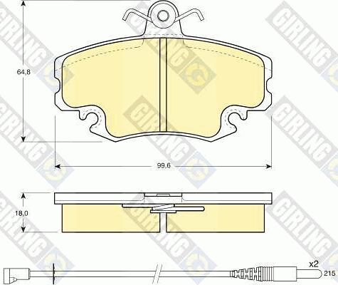 Girling 6104001 - Гальмівні колодки, дискові гальма autozip.com.ua