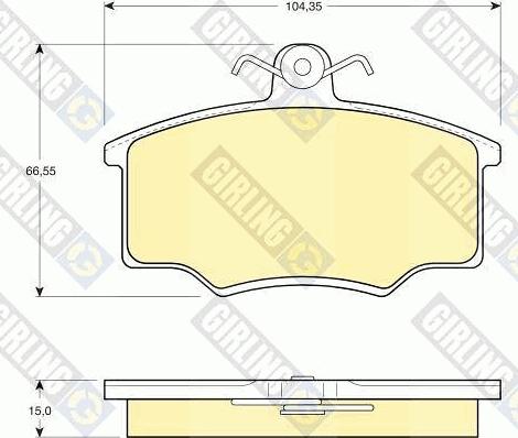 Girling 6104031 - Гальмівні колодки, дискові гальма autozip.com.ua