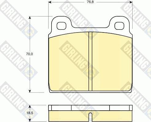 Girling 6104072 - Гальмівні колодки, дискові гальма autozip.com.ua