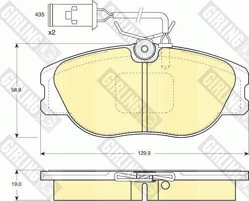 Girling 6104831 - Гальмівні колодки, дискові гальма autozip.com.ua