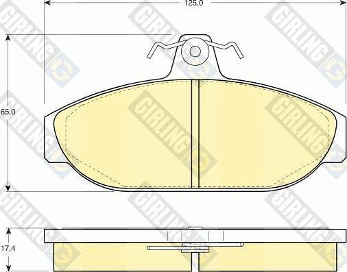 Girling 6104821 - Гальмівні колодки, дискові гальма autozip.com.ua