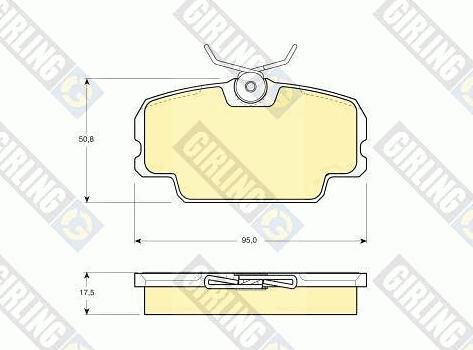 Girling 6104341 - Гальмівні колодки, дискові гальма autozip.com.ua